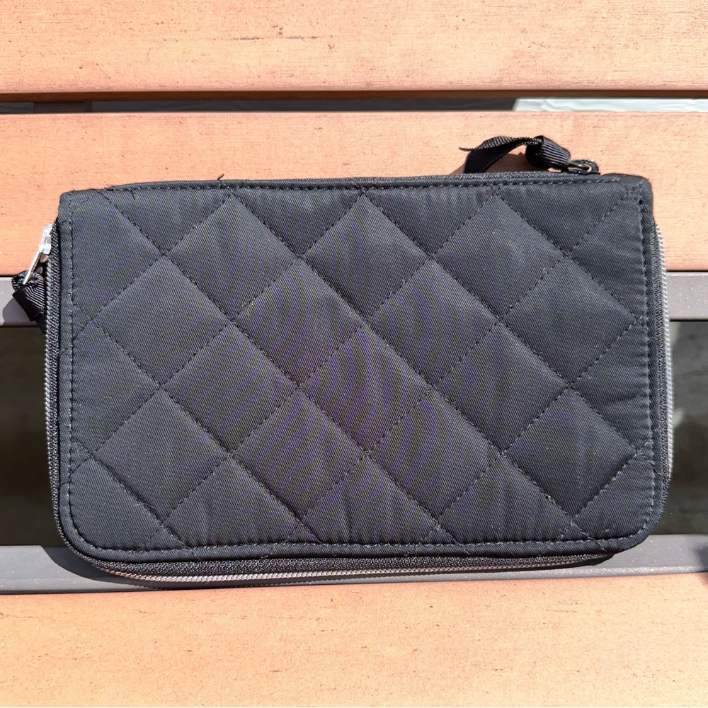 Vera Bradley Black RFID Travel Wallet in Performance Twill - Picture 5 of 6